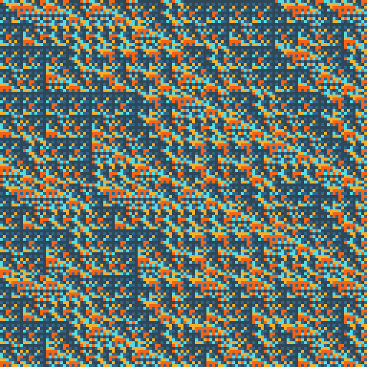 Example image of generative art using the Substitution System.